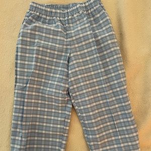 Boys blue and white plaid pants in 2T - never worn